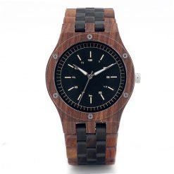 agar ebony cedarwood wood watch