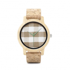 Hickory – Cork Strap Bamboo Wood Watch