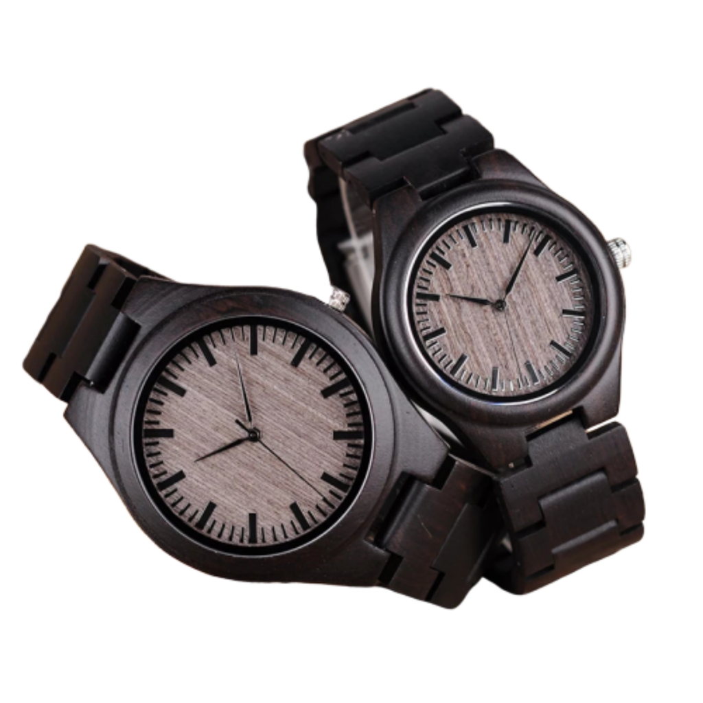 Kauri Ebony Couple Wooden Watches Set Woodtree Watches