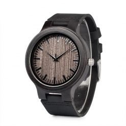 Neem – Leather Strap Ebony Wood Watch